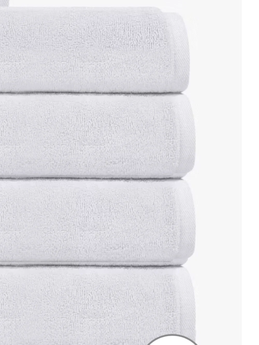 Depera Home 4 Piece Puresoft Turkish Hand Towel Set White, NEW with tags
